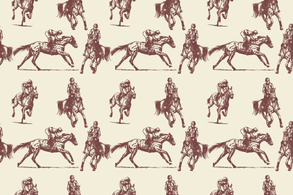Animal vinyl carpet in beige and brown horse pattern - TenStickers