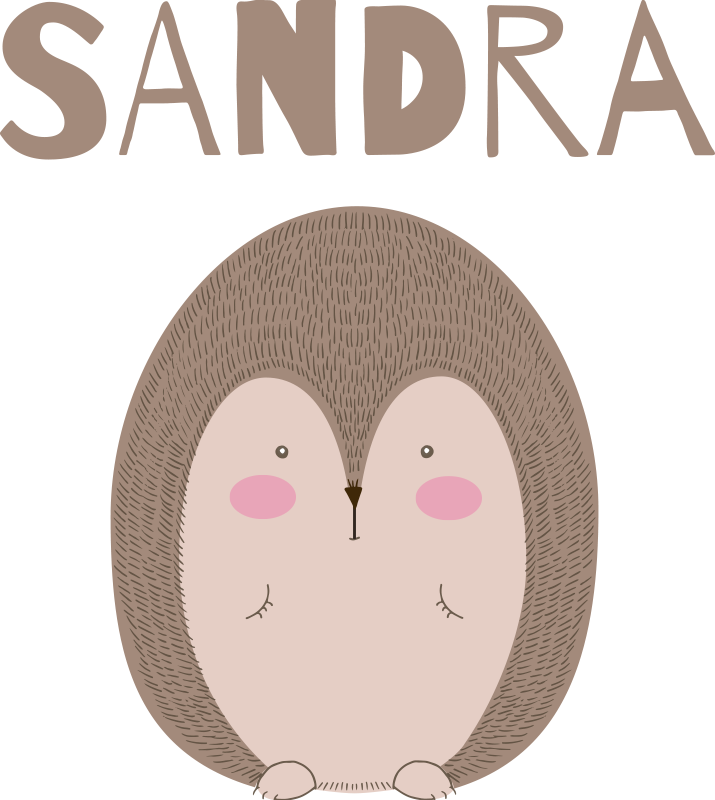 Cute hedgehog character animal vinyl carpet - TenStickers