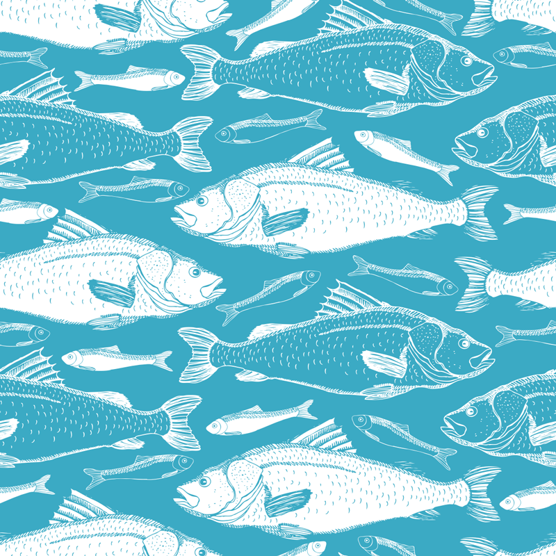 Animal vinyl carpet aquatic fish design - TenStickers