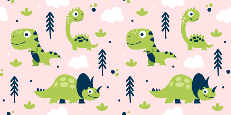 Animal vinyl carpet playful dinosaur design - TenStickers