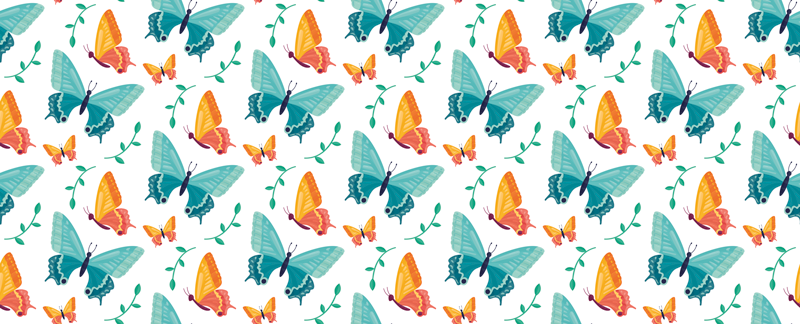 Lively butterfly animal vinyl carpet - TenStickers