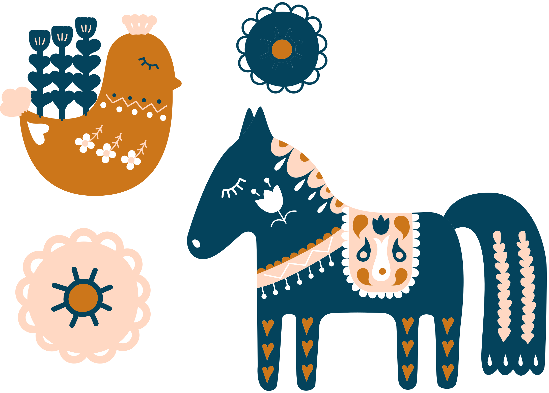 Colorful folk animal vinyl carpet - TenStickers