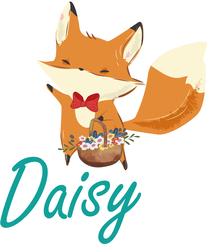 Animal vinyl carpet playful fox design - TenStickers