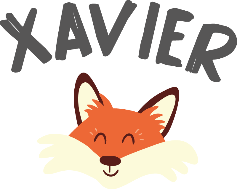 Animal vinyl carpet playful fox head - TenStickers