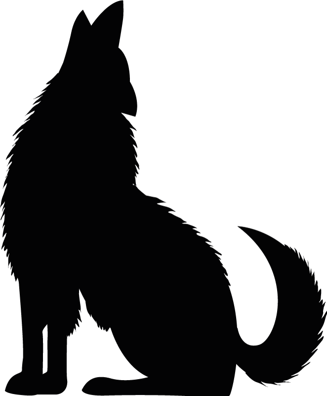 Animal vinyl carpet sitting dog outline - TenStickers