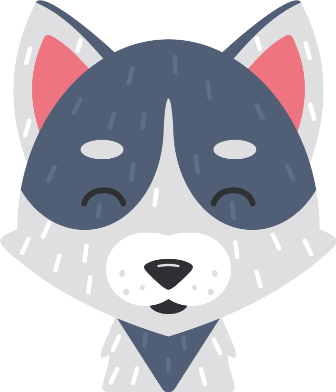 Happy animal face animal vinyl carpet - TenStickers