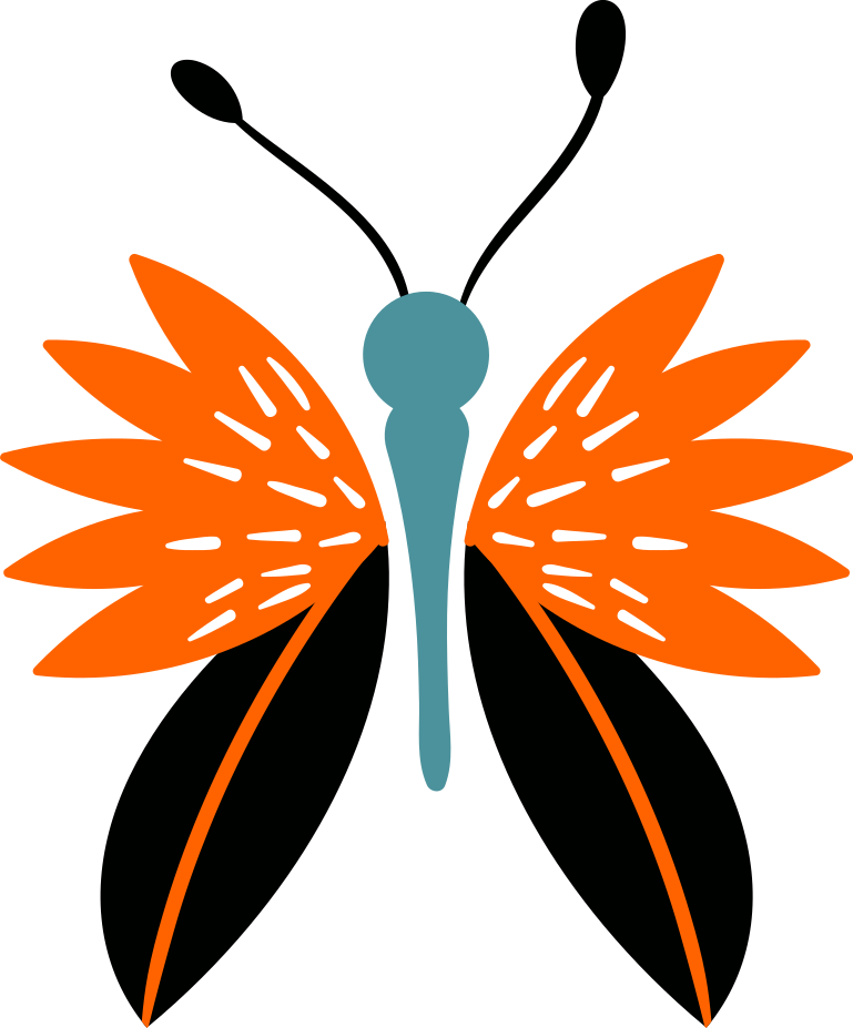 Animal vinyl carpet colorful butterfly design - TenStickers