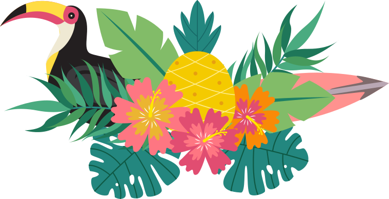 Animal vinyl carpet tropical bird pattern - TenStickers