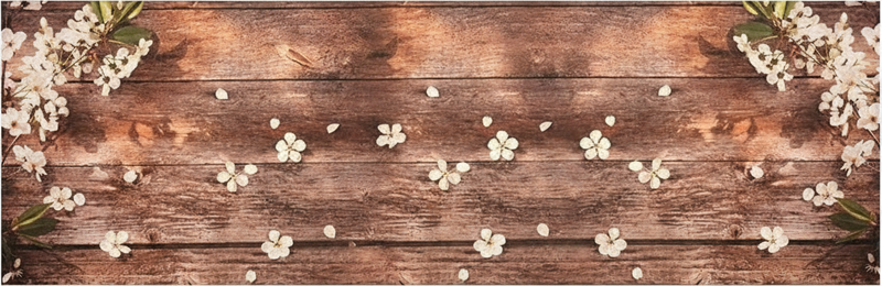 Kitchen vinyl carpet floral wood design - TenStickers