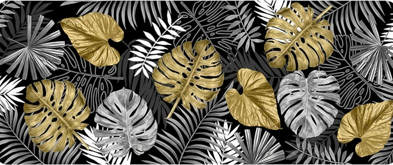 Kitchen vinyl carpet luxurious gilded jungle - TenStickers