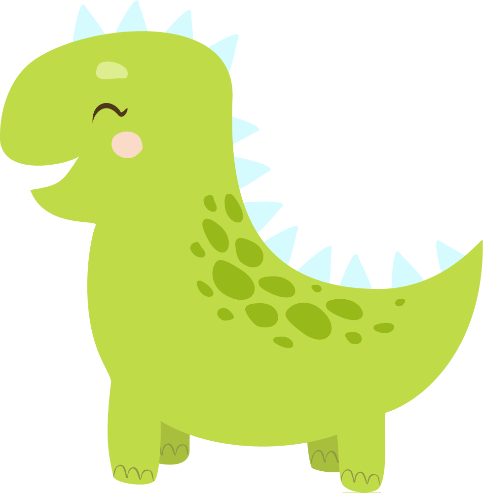 Animal vinyl carpet happy dinosaur character - TenStickers