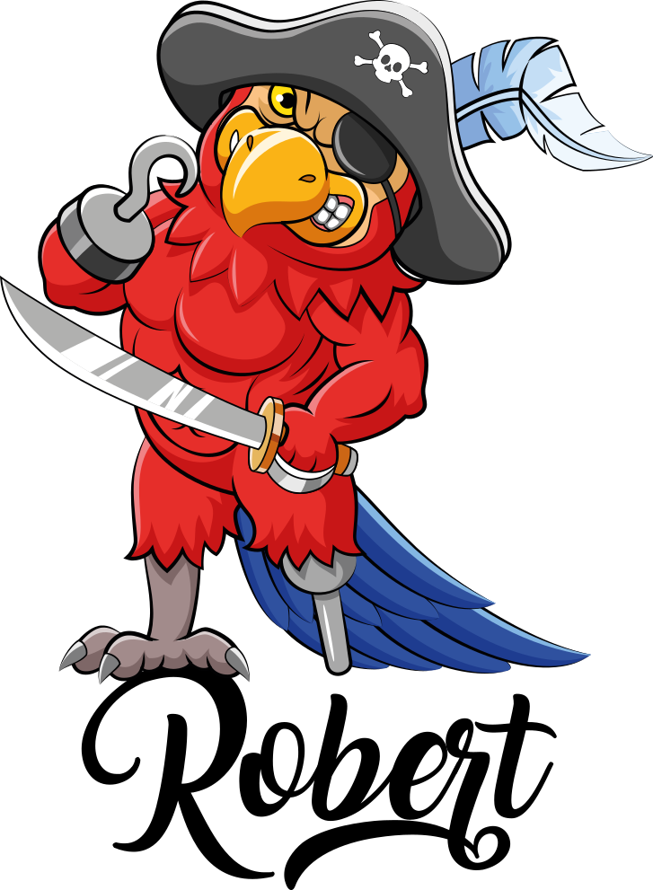 Animal vinyl carpet buccaneer parrot figure - TenStickers