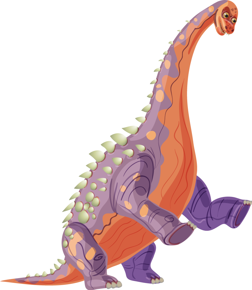 Animal vinyl carpet colorful dino character - TenStickers