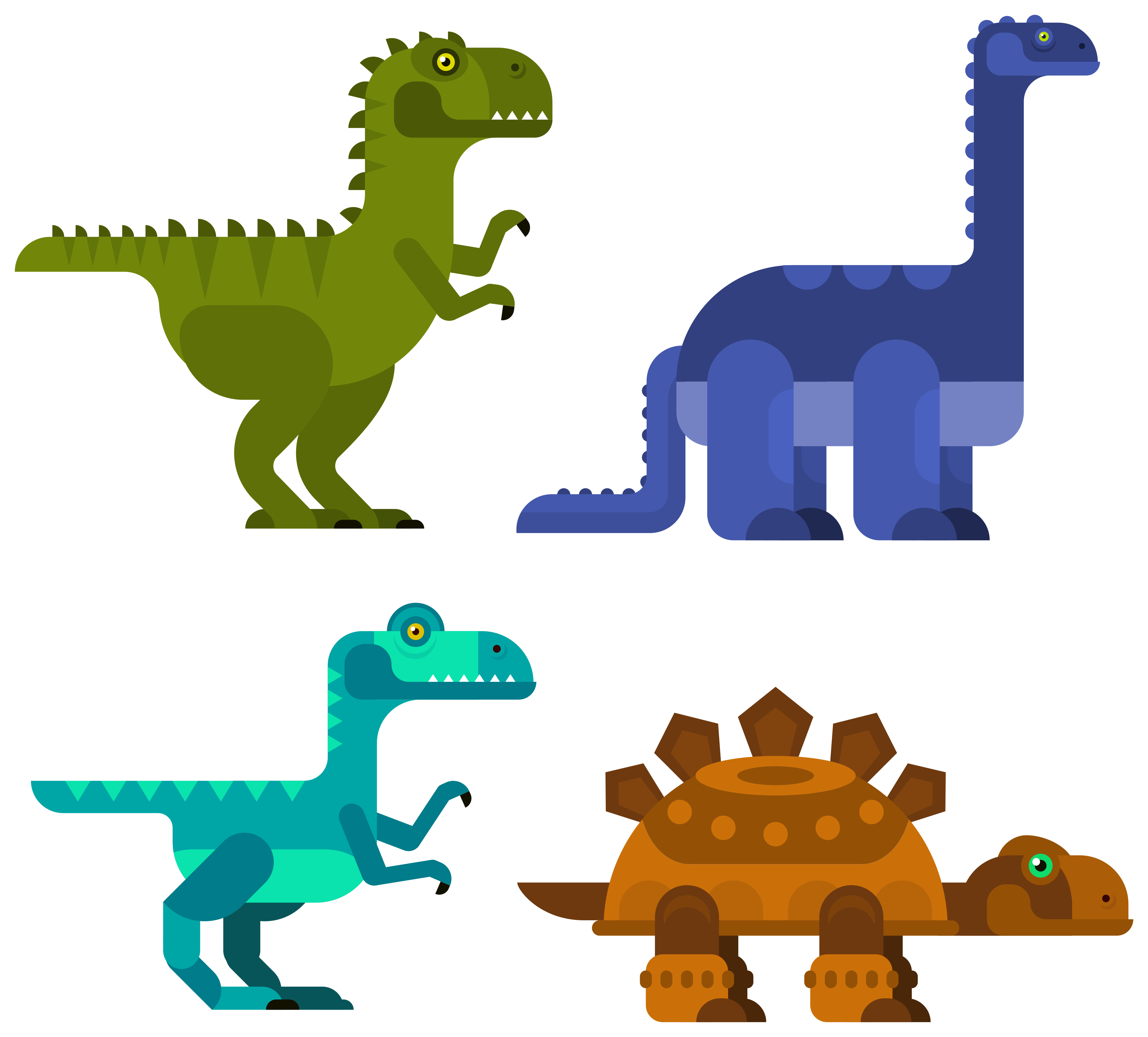 Animal vinyl carpet with colorful moving dinosaurs - TenStickers