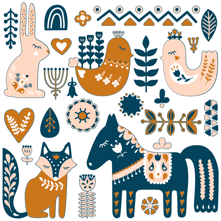 Animal vinyl carpet with vibrant animal art - TenStickers