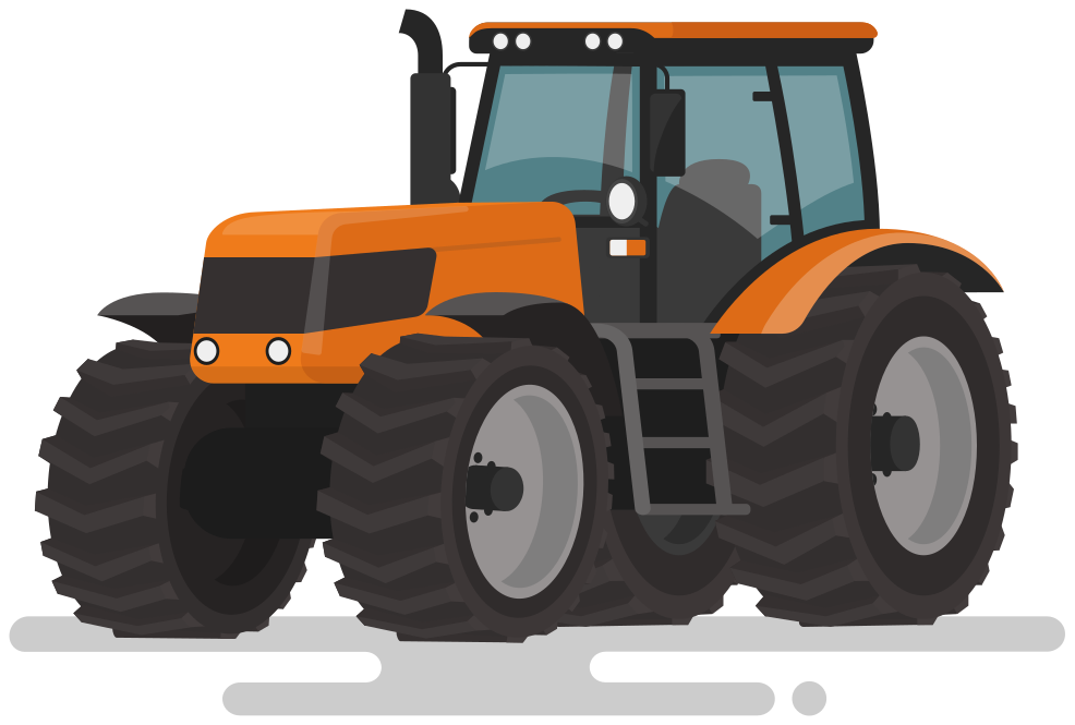Animal vinyl carpet large tire tractor - TenStickers