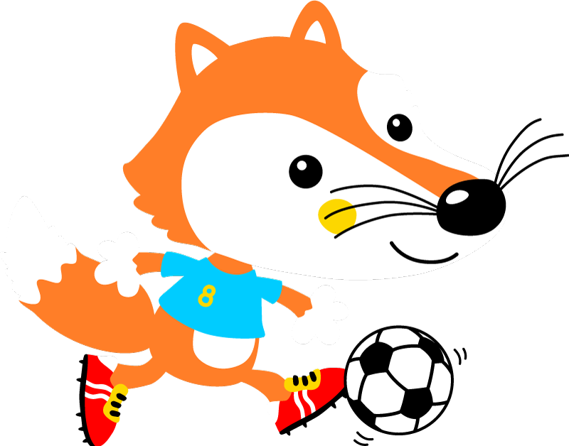 Animal vinyl carpet whimsical fox design - TenStickers