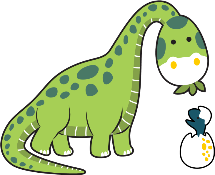 Cute dinosaur hatchling animal vinyl carpet - TenStickers