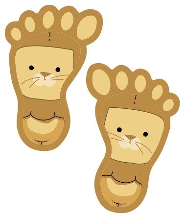 Animal vinyl carpet cute animal footprints - TenStickers
