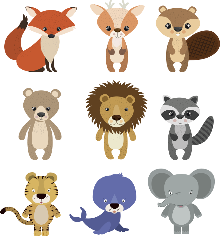 Animal vinyl carpet decoration box - TenStickers