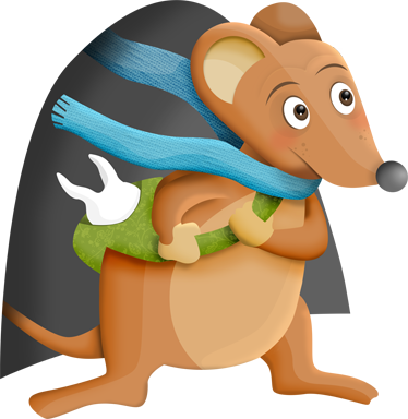 Teeth mouse animal vinyl carpet - TenStickers