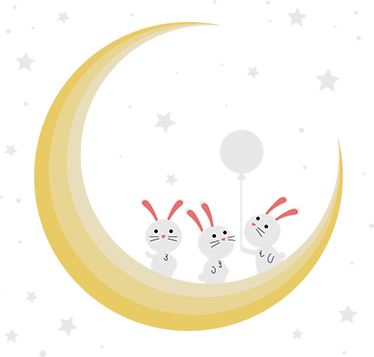 Animal vinyl carpet bunnies for baby's room - TenStickers