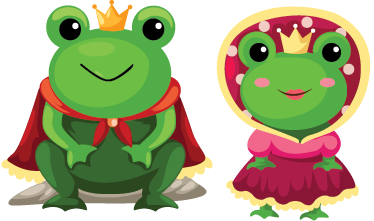 Animal vinyl carpet king and queen frogs design - TenStickers
