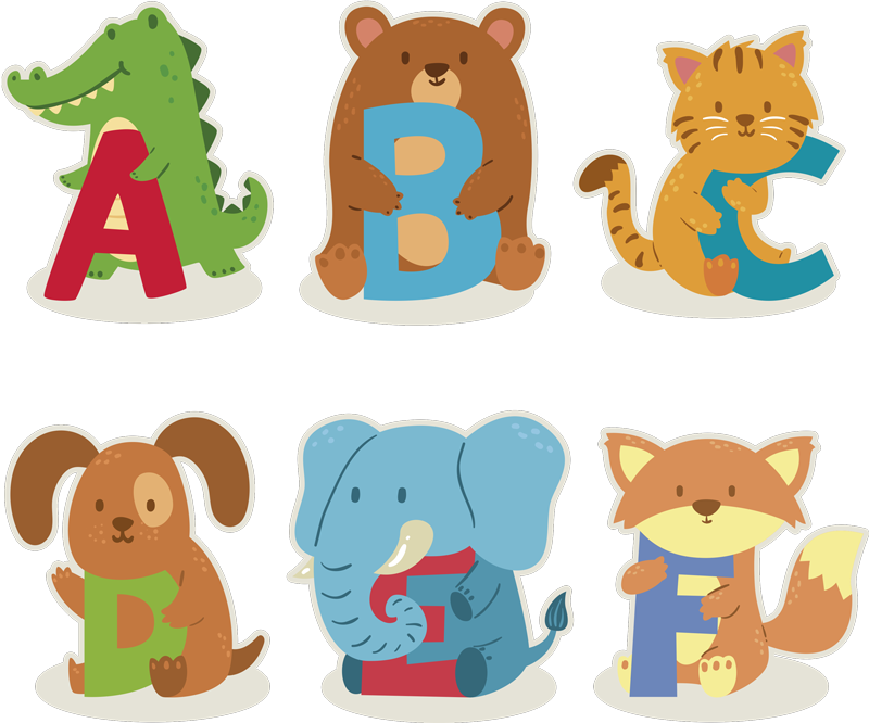 Animal vinyl carpet alphabet animals - TenStickers