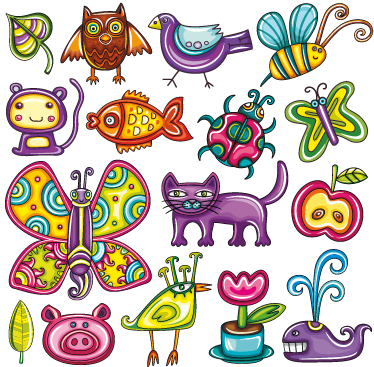 Colorful style animal vinyl carpet - TenStickers