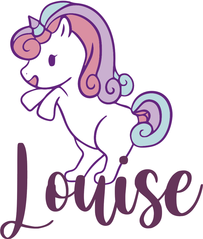Funny small unicorn animal vinyl carpet - TenStickers