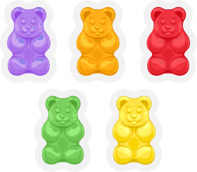 Animal vinyl carpet colorful bear shapes - TenStickers