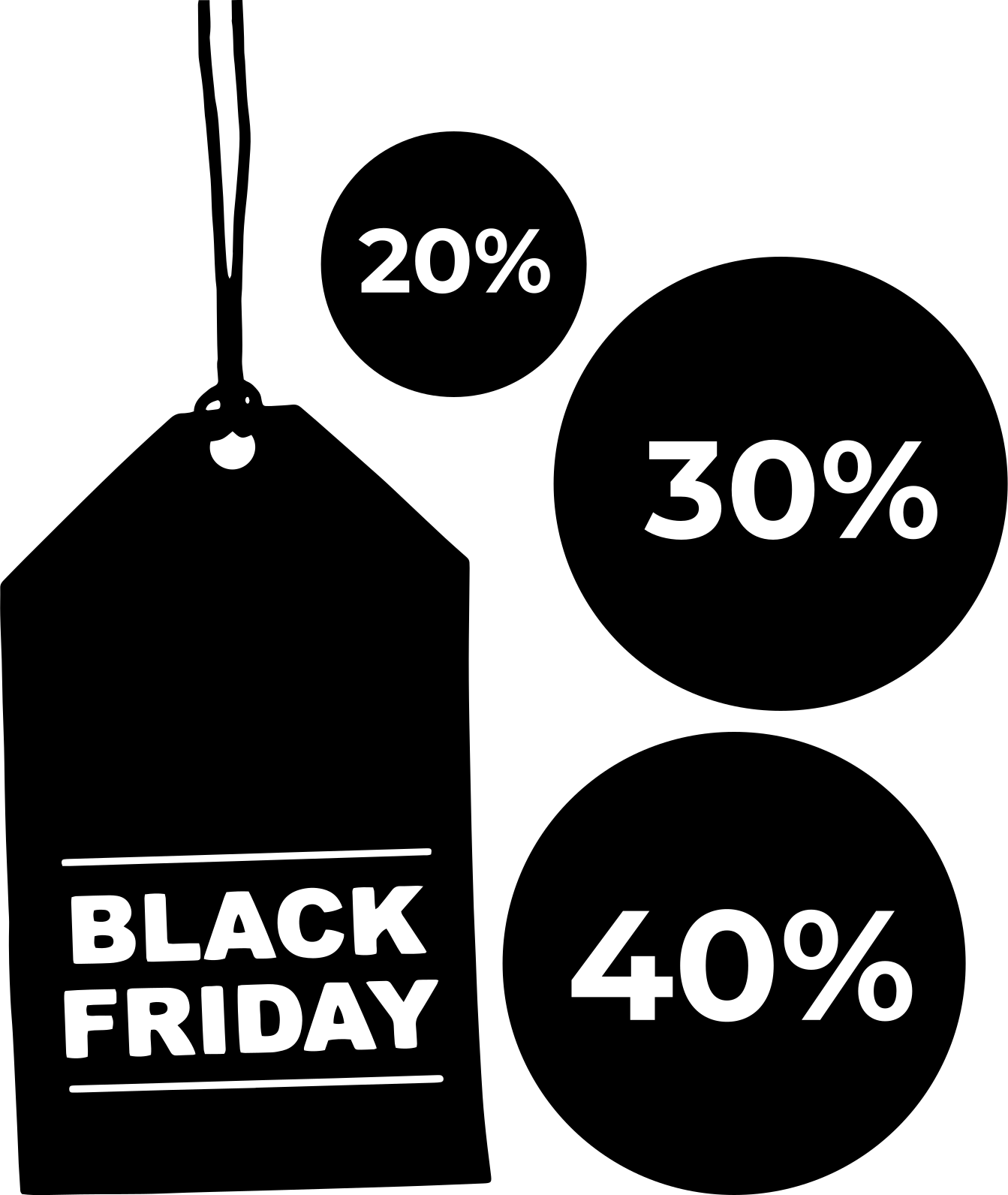 Black friday vinyl carpet customizable set of 3 - TenStickers