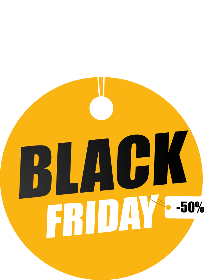 Black friday vinyl carpet personalized circle - TenStickers