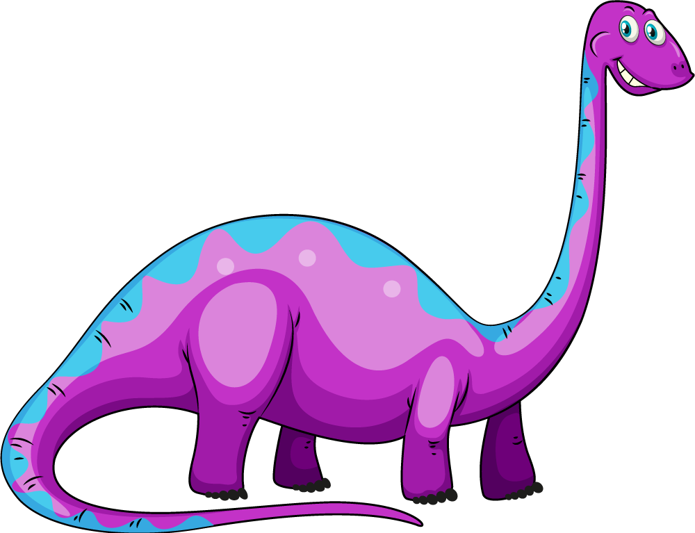 Playful purple dinosaur animal vinyl carpet - TenStickers