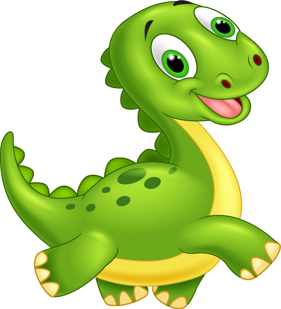 Cute green dinosaur animal vinyl carpet - TenStickers