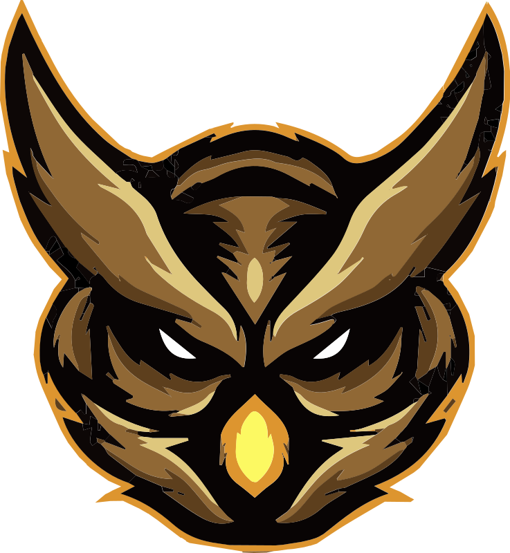 Animal vinyl carpet fierce owl emblem - TenStickers