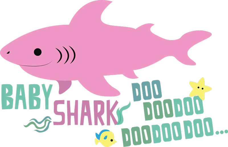 Animal vinyl carpet baby shark doo doo doo doo doo - TenStickers