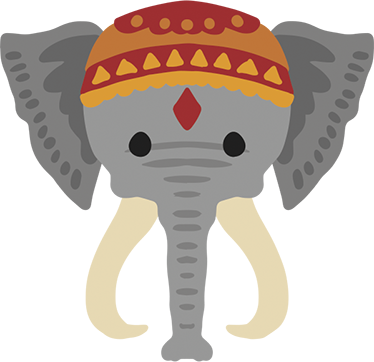 Animal vinyl carpet elephant head design - TenStickers