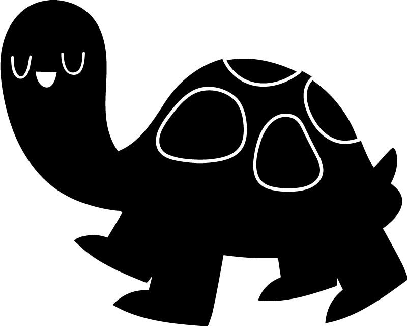 Animal vinyl carpet giant black turtle - TenStickers