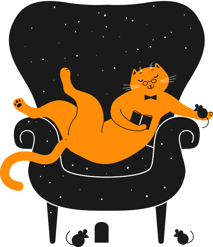 Cat and mouse animal vinyl carpet - TenStickers