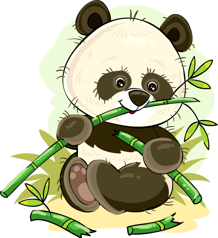 Animal vinyl carpet with cute panda emblem - TenStickers