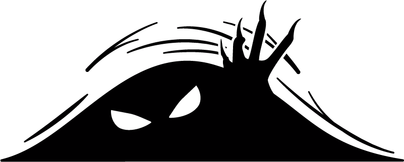 Halloween vinyl carpet monster peeking - TenStickers