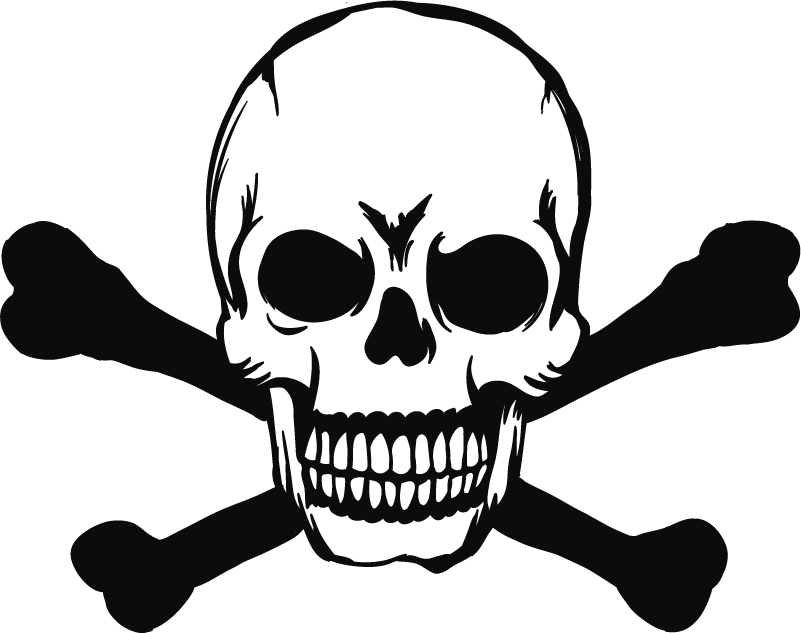 Halloween vinyl carpet skull for car - TenStickers