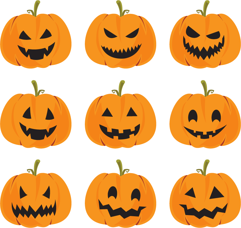 Halloween vinyl carpet pumpkin set - TenStickers