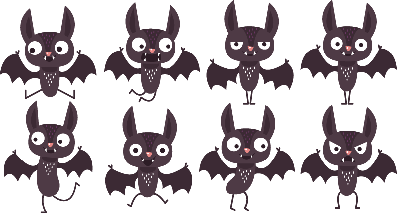 Halloween vinyl carpet happy bat pack - TenStickers