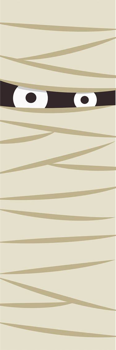 Halloween vinyl carpet mummy eyes design - TenStickers