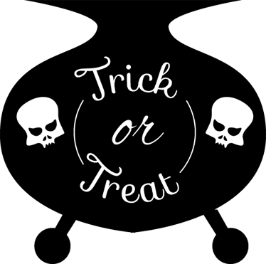 Halloween vinyl carpet trick or treat cauldron - TenStickers