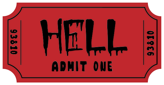 Halloween vinyl carpet ticket to hell - TenStickers