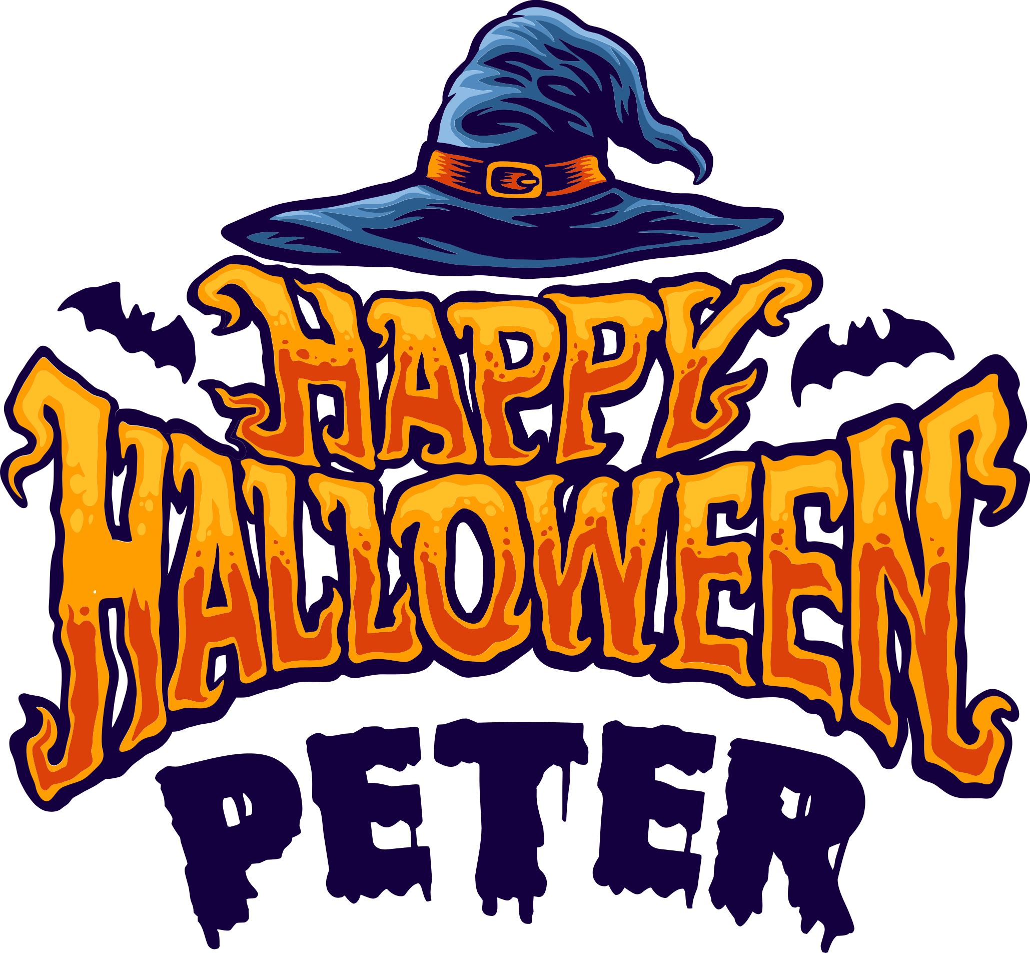 Halloween vinyl carpet happy halloween personalized - TenStickers