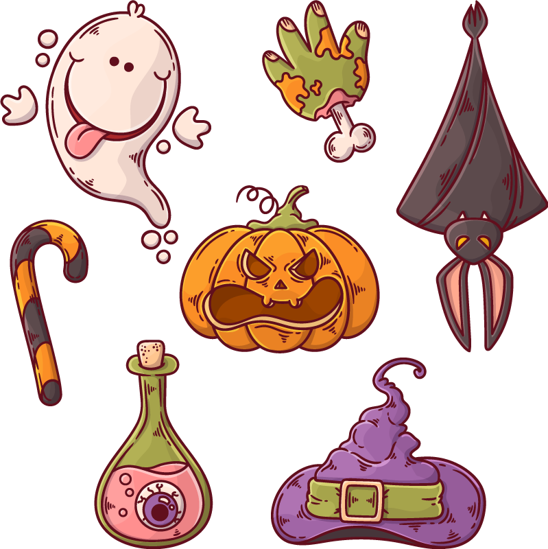 Halloween figures vinyl carpet - TenStickers